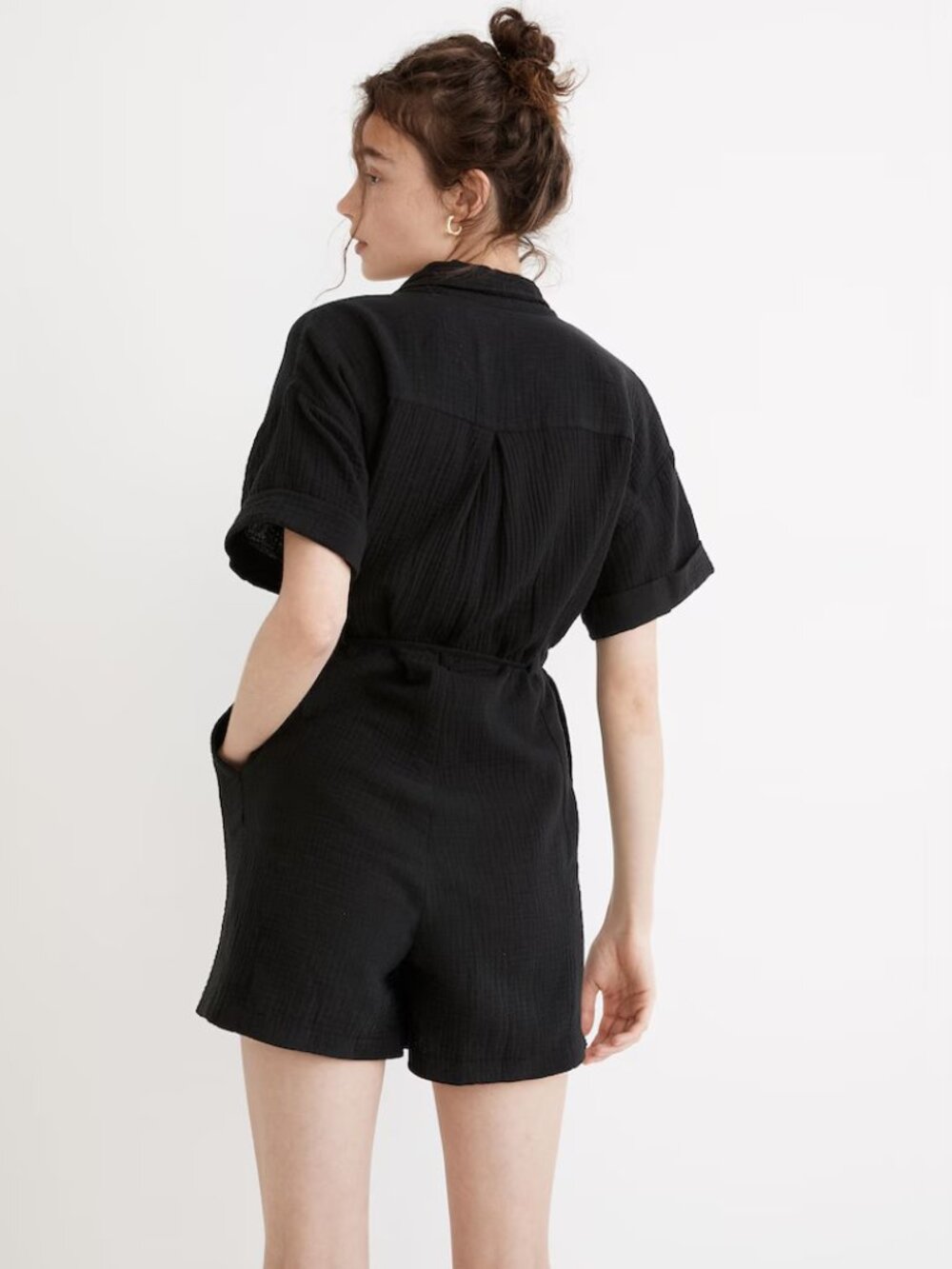 Madewell Lightspun Belted Safari Romper Size M - Picture 3 of 9